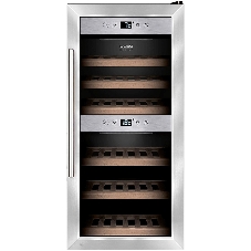 Винный шкаф CASO WineComfort 240 Smart серебристый, 2 отсека, 24 бут., класс G