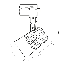 Прожектор светодиодный JazzWay трековый PTR 0140-2 40w 4000K 24° BL (черный) IP40