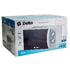 Микроволновая печь Delta DL-88L20 белый, 20 л, 700 Вт, переключатели - поворотный механизм