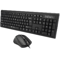 Комплект клавиатура+мышь Oklick 600M проводной, USB, 1200 DPI, чёрный