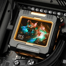 Система жидкостного охлаждения Thermalright Frozen Warframe 420 ARGB Soc-AM5/AM4/1200/1700/1851 черный 4-pin 29.8dB Al LCD Ret (F-WFRAME-420-BL-ARGB)