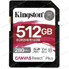 Флеш карта SDXC Kingston SDR2V6/512Gb Canvas React Plus w/o adapter 512Gb