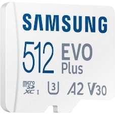 Флеш карта microSDXC 512Gb Samsung MB-MC512SA/EU EVO Plus + adapter
