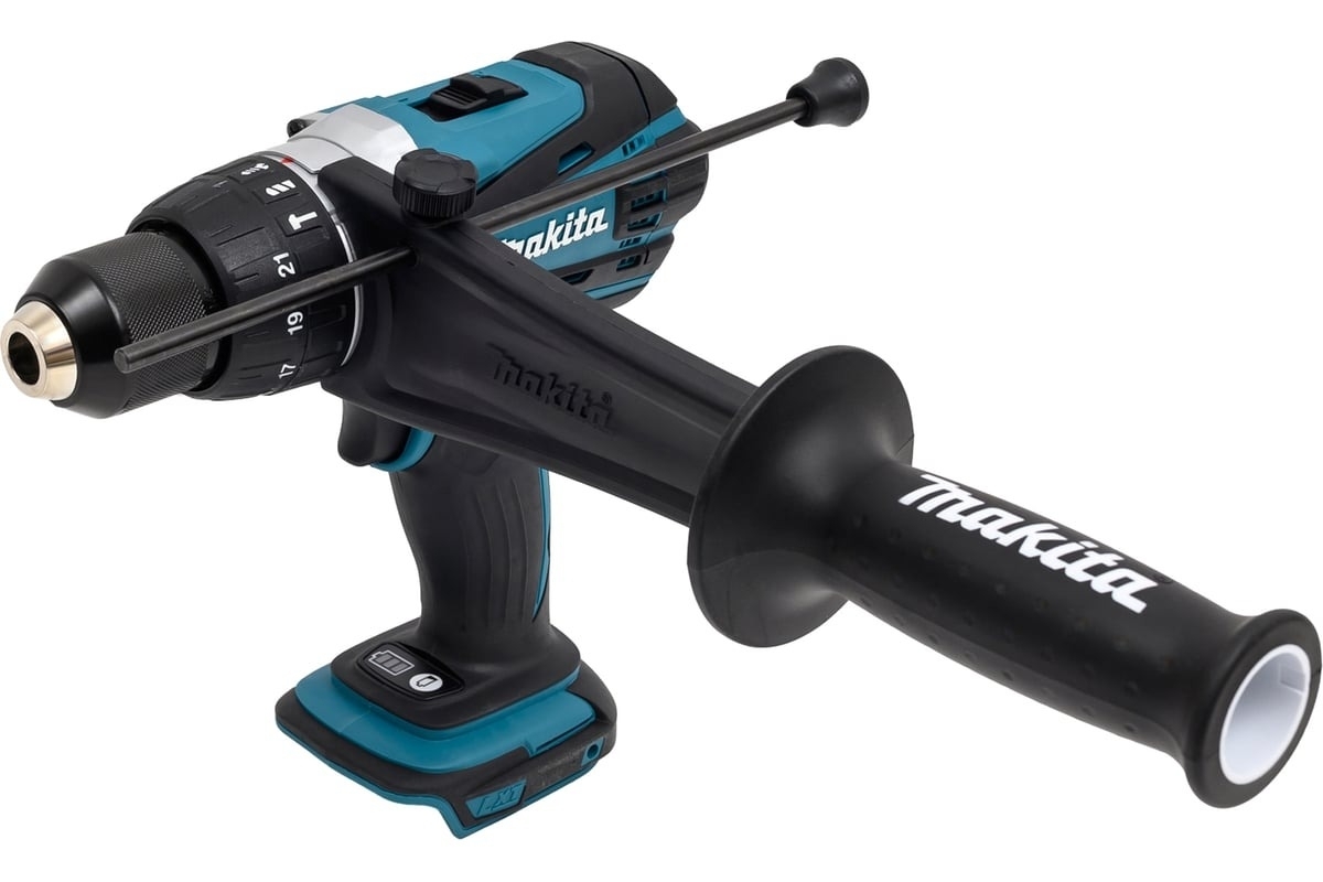 Дрель-шуруповерт Makita DHP458Z, 18 В, 0 Ач, 91 Нм, щеточный, ударный