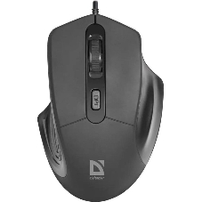 Мышь проводная Defender Datum MB-347 черный, 1600 dpi, USB, кнопки - 4