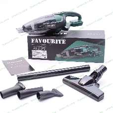 Пылесос автомобильный FAVOURITE OBS 21 VCM (Без АКБ и ЗУ) зелёный, 21 Вт, уборка сухая, пылесборник контейнер 0.6 л