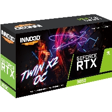 Видеокарта INNO3D GeForce RTX 3050 TWIN X2 OC, 8 GB GDDR6, 128 bit, DVI-D, DisplayPort, HDMI, GPU 1552 MHz