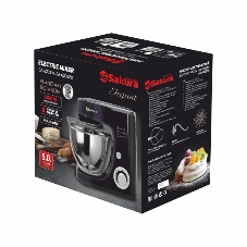 Миксер Sakura SA-6332BK черный, стационарный, 1300 Вт, 5 л, 6 скоростей