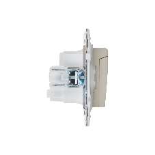 Розетка 1-местная IEK SKANDY SK-R11B (SK-R16-16-44-K10) с заземлением, с защитными шторками и крышкой 16А IP44, бежевый