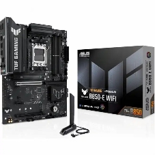 Материнская плата ASUS TUF Gaming B850-E WiFi, AM5, AMD B850, 4xDDR5, 4xSATA, 3xM.2, 1xPCIe 5.0 x16, 1xPCIe 4.0 x16, 1xPCIe x1, 1xDP, 1xHDMI, 2xUSB-C (1x10Gbps, 1x20Gbps), 3xUSB-A 5Gbps, 3xUSB-A 2.0, 1x2.5Gb LAN, Wi-Fi 6E, Bluetooth 5.3, 3x3.5 мм, 7.1, ATX