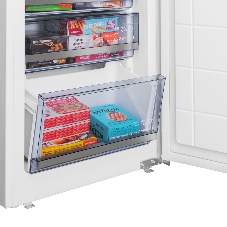 Встраиваемый холодильник Maunfeld MBF19354NFWGR LUX Inverter белый двухкамерный 209/64 л морозилка снизу, No Frost