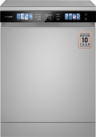 Посудомоечная машина Weissgauff DW 998 Touch Inverter Dual Fan Dry, нержавеющая сталь, 60 см, 15 компл., 47 дБ, класс A+++