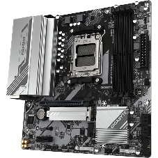 Материнская плата Gigabyte B650M GAMING PLUS WIFI, AM5, AMD B650, 4xDDR5, 4xSATA, 2xM.2, 1xPCIe 4.0 x16, 1xPCIe x1, 1xHDMI, 2xDP, 1x2.5Gb LAN, Wi-Fi 6E, Bluetooth 5.3, 1xUSB-C 5Gbps, 3xUSB-A 5Gbps, 2xUSB-A 2.0, 1xPS/2, 3x3.5 мм, 7.1, mATX