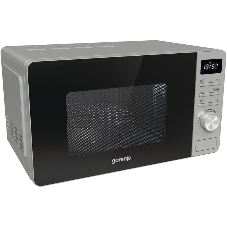 Микроволновая печь Gorenje GRILL MO23A4X нержавеющая сталь, 23 л, 800 Вт, переключатели - кнопки, поворотный механизм