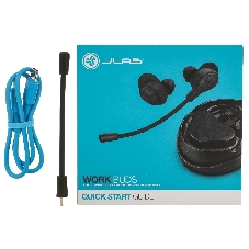Наушники TWS JLab Work Buds Black, внутриканальные, Bluetooth, до 10 ч