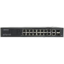 Коммутатор Osnovo SW-71802/L, 18×1 Гбит/с + 2×1 Гбит/с SFP, управляемый