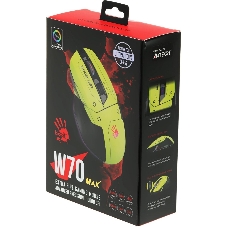 Мышь проводная A4Tech Bloody W70 Max желтый/черный, 10000 dpi, USB, кнопки - 9