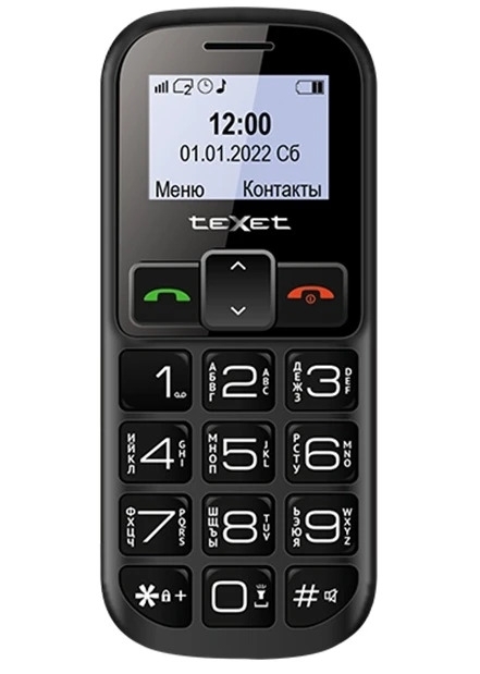 Мобильный телефон teXet TM-B322 черный-красный