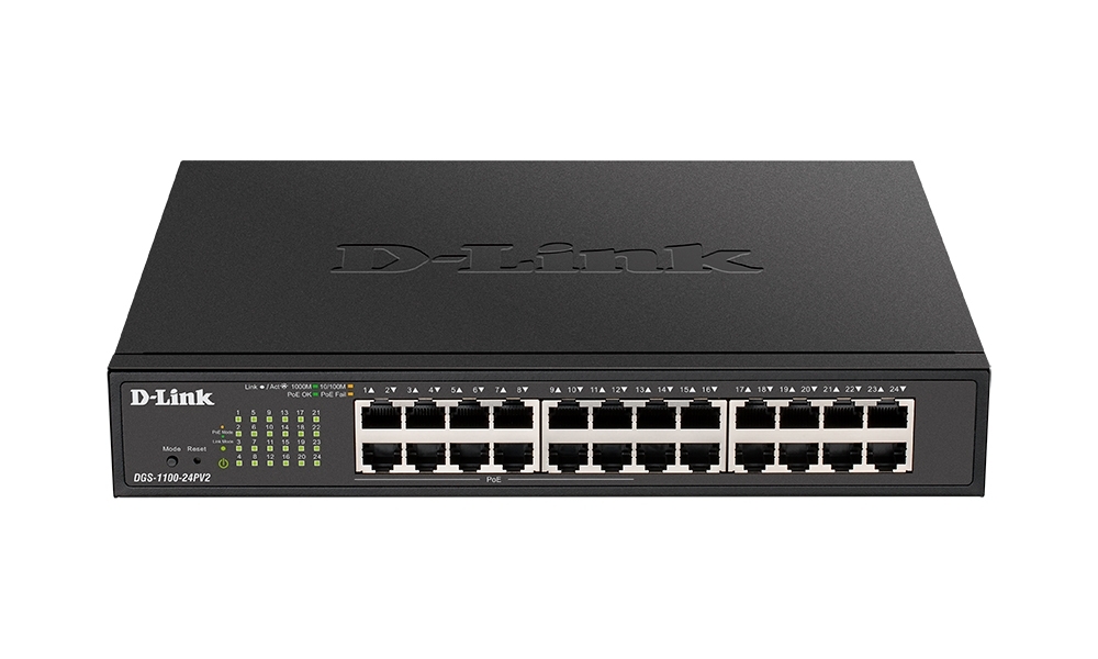 Коммутатор D-Link DGS-1100-24PV2/A1A, 24×1 Гбит/с, настраиваемый