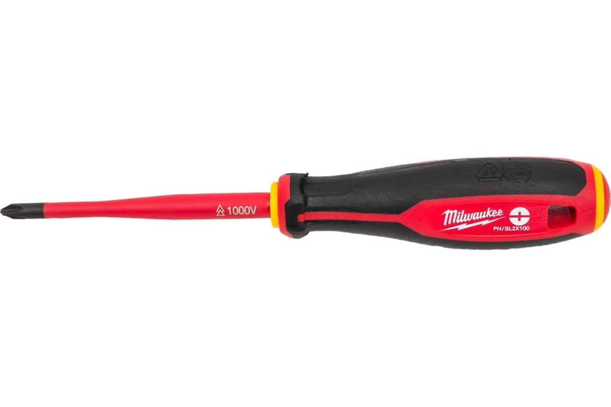 Отвертка трехгранная изолированная Milwaukee VDE PH/SL2 X100 (4932478734)