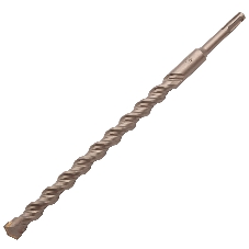 Бур по бетону Denzel двойная спираль, Cobalt W-tip, 18x310 мм, SDS PLUS