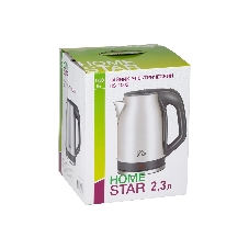 Чайник электрический Homestar HS-1005 2,3 л, 1800 Вт, нержавейка, серый