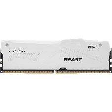 Оперативная память Kingston Fury Beast, DDR5, 32Gb (2x16GB), 5600MHz, CL36, DIMM, радиатор, RGB, белый