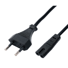 Кабель питания Cablexpert PC-184/2-1.5М CEE 7/16-C7, 2х0.5мм2, 2.5А, 1.5м, черный, пакет