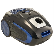 Пылесос Delta LUX DL-0848 черный/синий, 400/2200 Вт, уборка сухая, пылесборник мешок 3,5 л