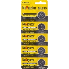 Элемент питания Navigator NBT-CR2016-BP5 Элемент питания Navigator NBT-CR2016-BP5