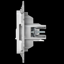 Розетка 2-местная компьютерная RJ45 категория 6 UTP РК6-2-0-ФлБ белый FLITE