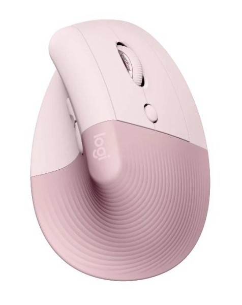 Мышь беспроводная вертикальная LOGITECH Lift Bluetooth, 400 - 4000 dpi, ROSE/DARK ROSE
