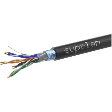 Кабель информационный Suprlan Standard 01-1028-1, кат.5E FTP 4 парыX24AWG, PE внешний 305м, черный