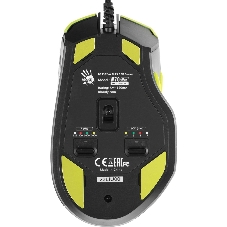 Мышь проводная A4Tech Bloody W70 Max желтый/черный, 10000 dpi, USB, кнопки - 9
