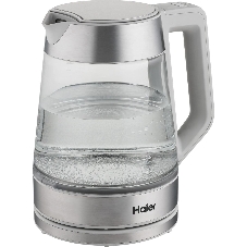 Чайник электрический Haier HK-501 1.7л. 2400Вт серый корпус: стекло/пластик (TD0036930RU)