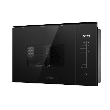 Встраиваемая микроволновая печь Kuppersberg HMW 651 B, High-Tech, 25 л, мощность 900 Вт, кварцевый гриль, поворотный стол, 5 уровней мощности, 8 автоматических программ, размораживание, сенсорное управление, дисплей, черный
