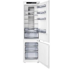 Встраиваемый холодильник Maunfeld MBF19354NFWGR LUX Inverter белый двухкамерный 209/64 л морозилка снизу, No Frost