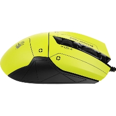 Мышь проводная A4Tech Bloody W70 Max желтый/черный, 10000 dpi, USB, кнопки - 9