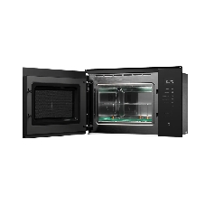 Встраиваемая микроволновая печь Kuppersberg HMW 651 B, High-Tech, 25 л, мощность 900 Вт, кварцевый гриль, поворотный стол, 5 уровней мощности, 8 автоматических программ, размораживание, сенсорное управление, дисплей, черный