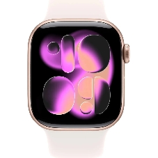 Умные часы Apple Watch Series 11 A3331 42мм OLED корп.розовое золото Sport Band рем.белый разм.брасл.:130-180мм (MEU04LW/A)