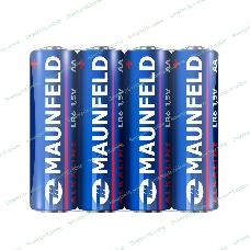 Батарейки Maunfeld Alkaline AA (LR6) MBLR6-SR40, спайка 4 шт, 1.5 В