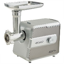 Мясорубка электрическая DELTA LUX DE-603M серый, 3000 Вт, 2.2 кг/мин, реверс, защита от перегрузки, насадки - 5