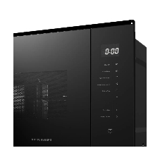Встраиваемая микроволновая печь Kuppersberg HMW 651 B, High-Tech, 25 л, мощность 900 Вт, кварцевый гриль, поворотный стол, 5 уровней мощности, 8 автоматических программ, размораживание, сенсорное управление, дисплей, черный