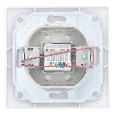 Розетка компьютерная RJ45 скрытой установки IP20, белая 