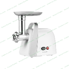 Мясорубка электрическая Galaxy Line GL 2421 белый, 1600 Вт, 1.5 кг/мин, реверс, защита от перегрузки, металлический лоток, насадки - 5