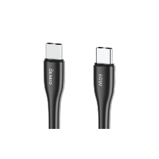 Кабель OLMIO STYLE, Type-C - Type-C, 60W, 1.2м, тканевая оплетка, черный
