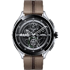 Смарт-часы Xiaomi Watch 2 Pro - 4G LTE Silver Case with Brown Leather Strap M2233W1 (BHR7210GL)