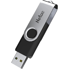 Флешка USB Netac U505 (NT03U505N-064G-32BK), 64Gb, USB 3.0, R/W 110/45, черный/серебристый