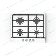 Газовая варочная панель Evelux HEG 633 X Hi-Tech, 60 см, 4 конфорки, чугунные решетки, газ-контроль, электроподжиг, механическое управление, нержавеющая сталь