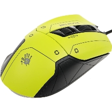 Мышь проводная A4Tech Bloody W70 Max желтый/черный, 10000 dpi, USB, кнопки - 9